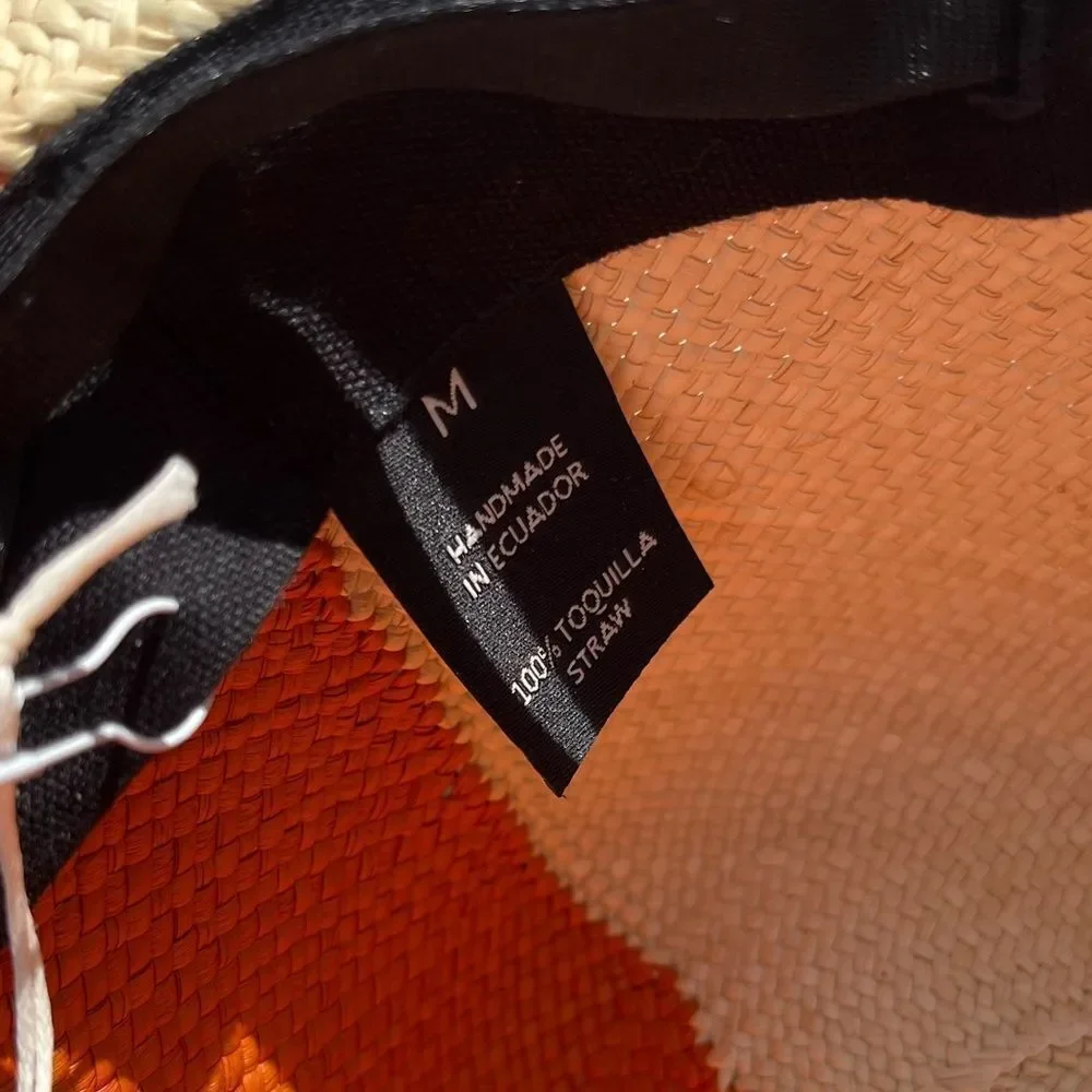 Artesano Two Toned Handmade Straw Hat NWT